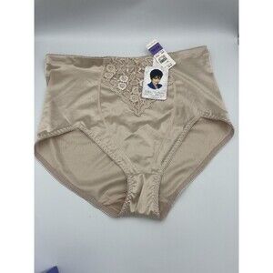 Vtg Delta Burke Panties Sz 10 3X Satin High Cut Panty Silky Second Skin Nude